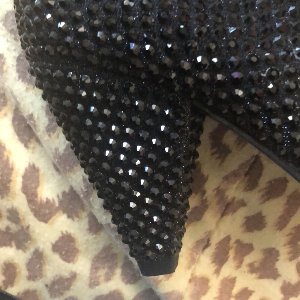 INC Ruching “Geri” Rhinestone🤩❤️ Metallic Boots - Picture 6 of 8